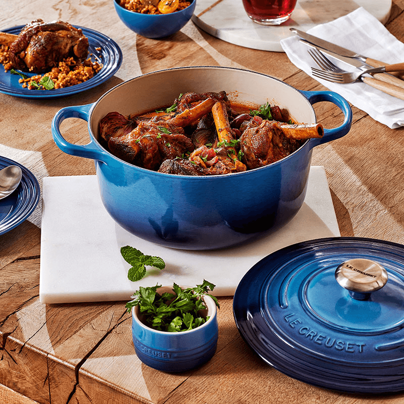 Signature Cast Iron Round Casserole, 28cm, Azure