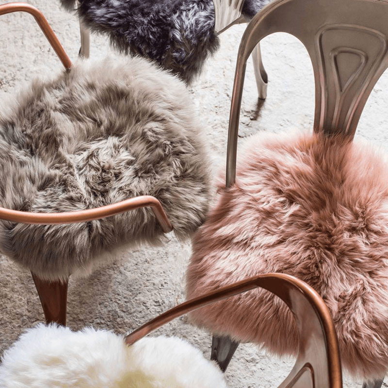 Square Sheepskin Seat Pad, 37 x 37cm, Vole
