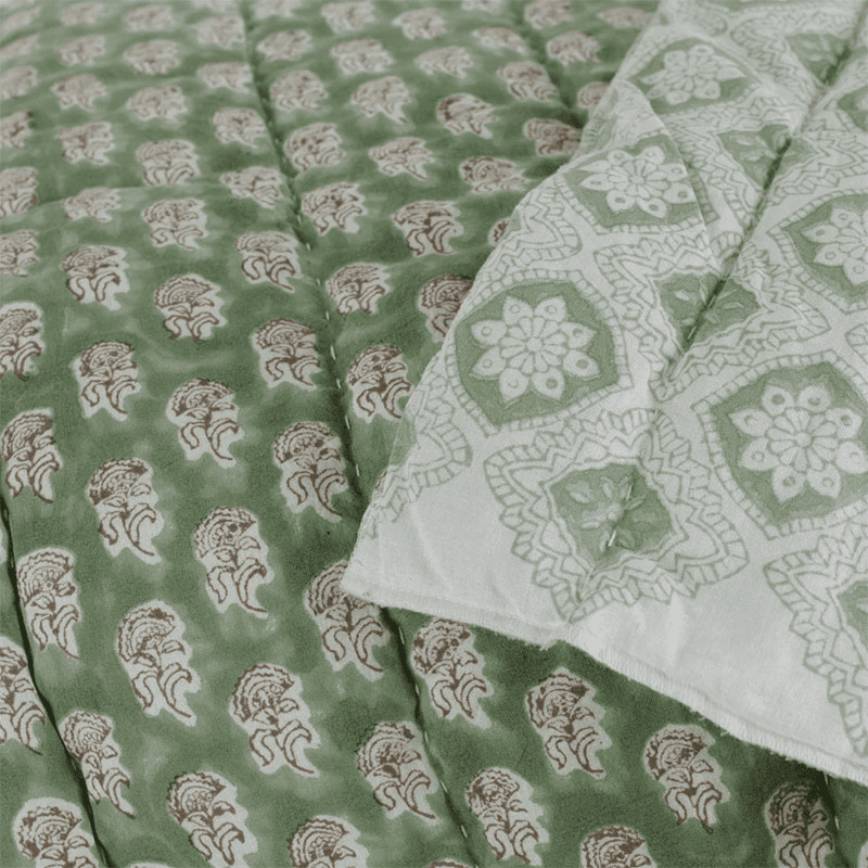 Myla Bedspread, 260 x 240, Green