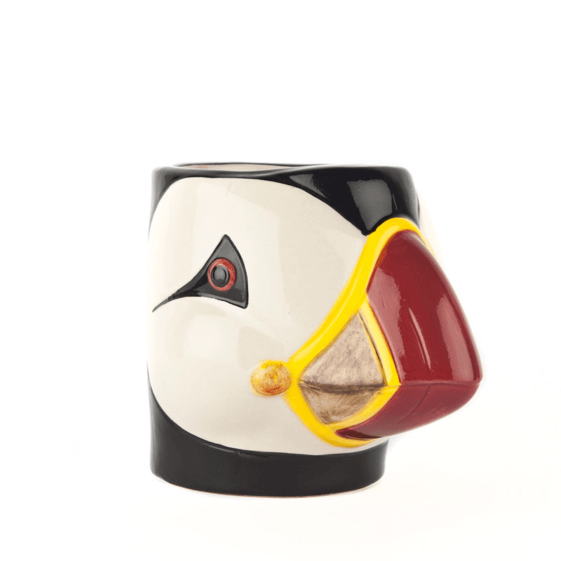 Puffin Pencil Pot, H12cm, Black/Yellow