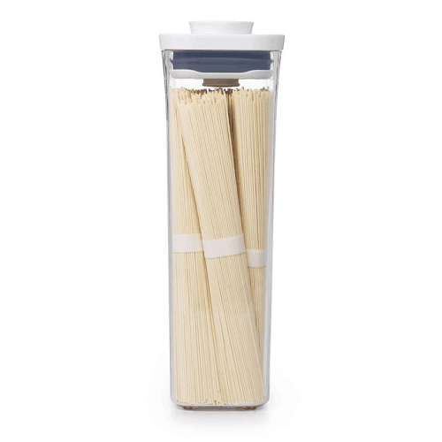 Image showing the POP Small square medium container, 1.6L, clear product.