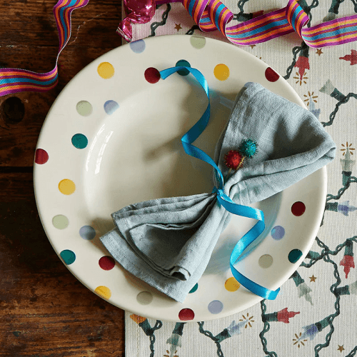 Image showing the Polka Dot Plate, D27cm, Cream product.