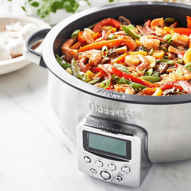 Non-Stick Multicooker, 5.6L, Stainless Steel