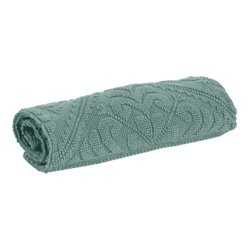 Image showing the Enzo Bath mat, 54 x 110cm, Green/Grey product.