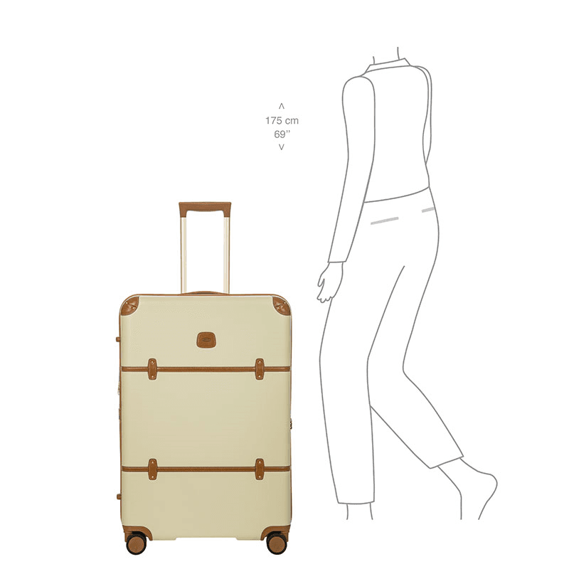 Bellagio Suitcase, H76 x L53 x W29/33cm, Cream