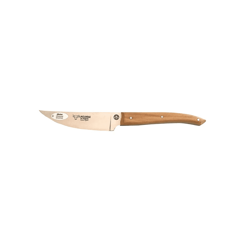 Laguiole Paring Knife, 10cm, Olive Wood Handle