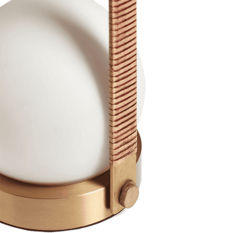 Neoma Wireless Table Lamp, H25cm, White & Gold