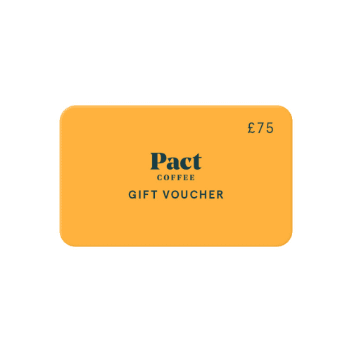 Image showing the £75 Pact Coffee Gift Voucher product.