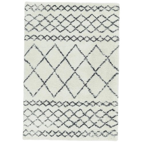 Image showing the Alto moroccan shaggy rug, 160 x 230cm, Grey & Cream product.