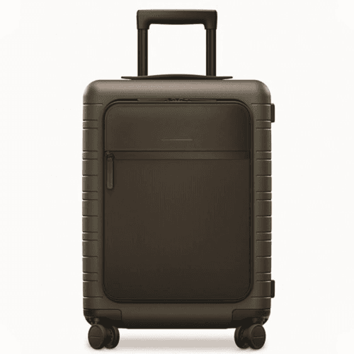 Image showing the M5 Essential Cabin Suitcase, H55 x W20 x L40cm, Dark Olive product.