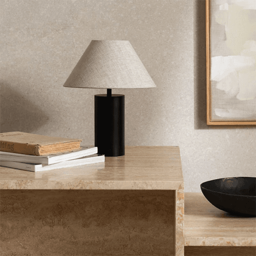 Image showing the Portland Lamp, H28.5cm, Black product.
