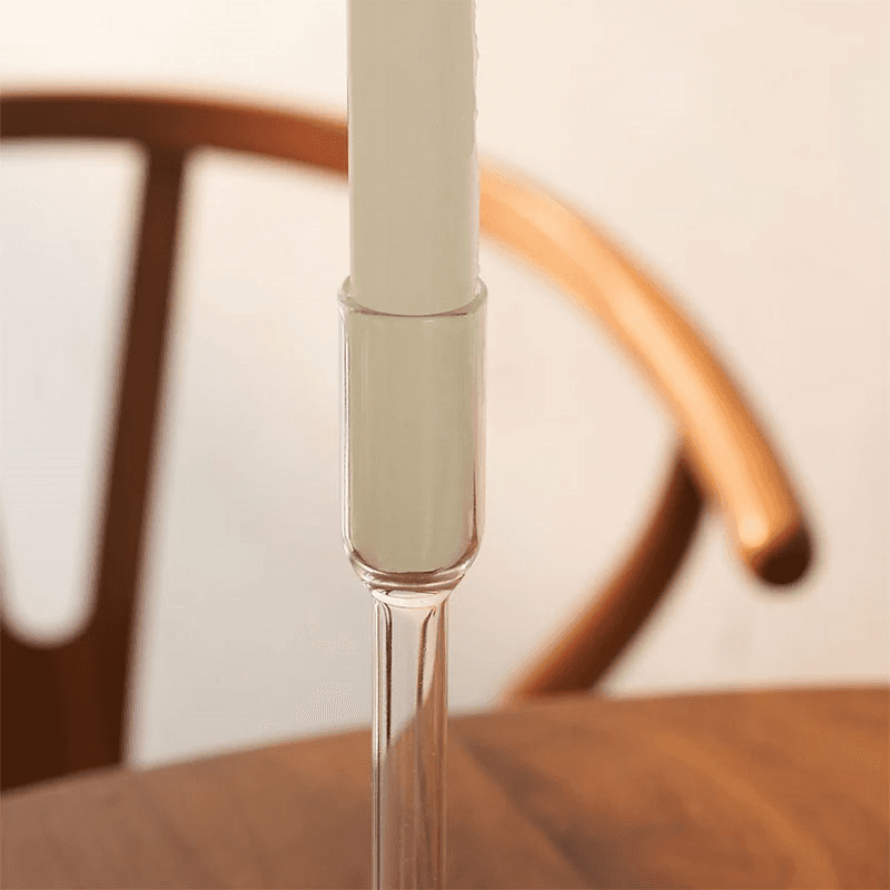 Stanley Dinner Candlestick, H24cm, Clear