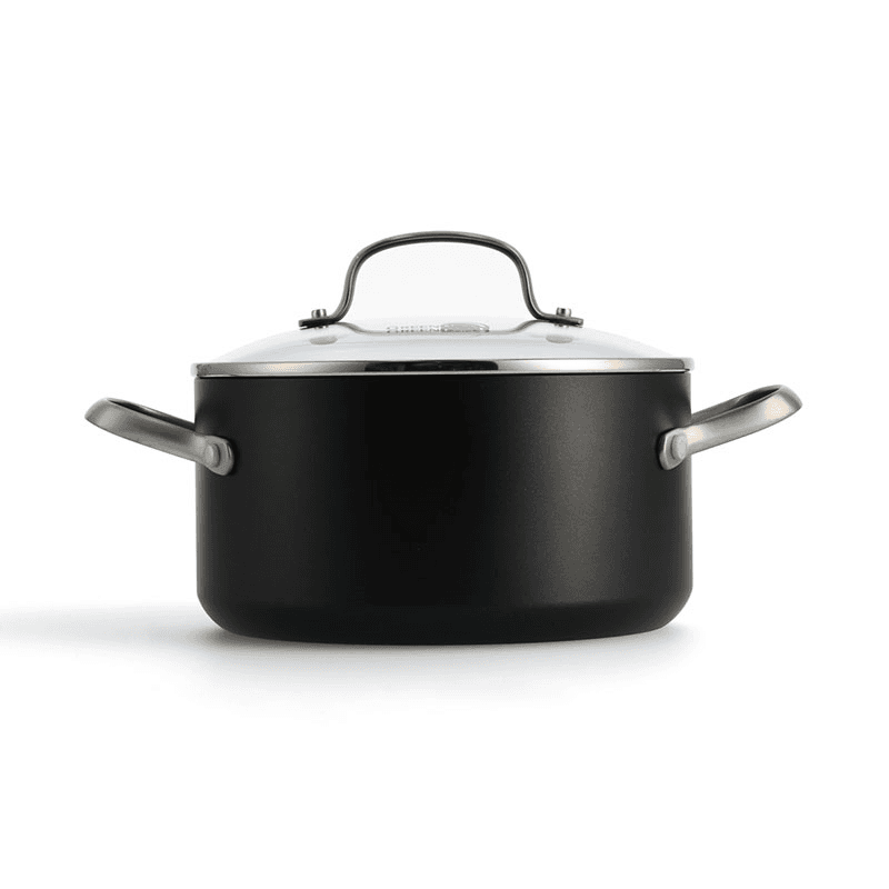 Copenhagen Non-Stick Casserole with Lid, 20, Black