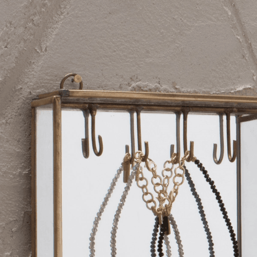 Image showing the Bequai Wall Hung Jewellery Box, H30.5 x W50cm, Antique Brass product.