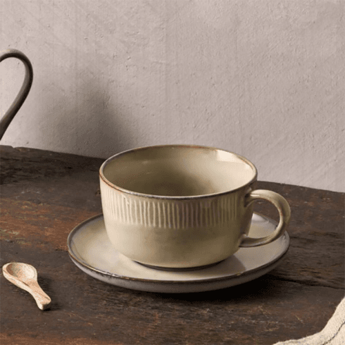 Image showing the Malia Cup & Saucer, Cream product.