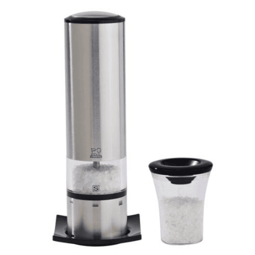 Elis Sense u' Select Electric salt mill, 20cm, brushed stainless steel finish