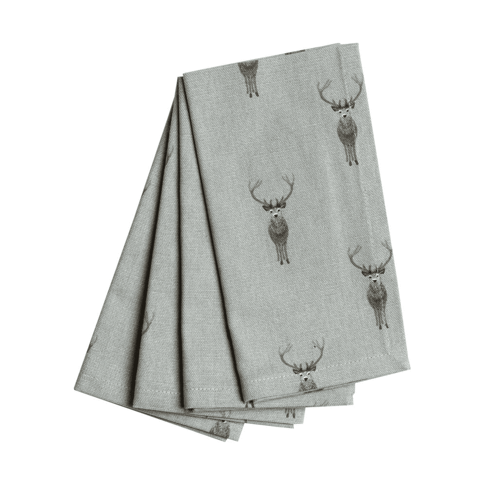 Highland Stag Set of 4 napkins, 41 x 41cm