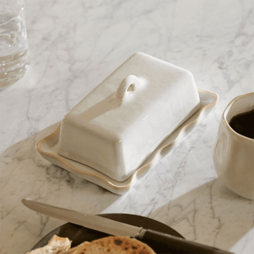Image showing the Bramley Butter Dish, D19cm, Reactive White product.
