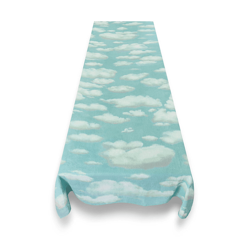 'Nuages' Linen Tablecloth, 300cm x 165cm, Blue