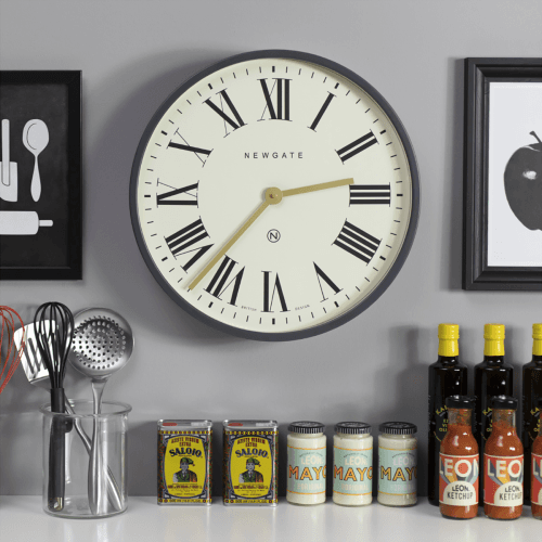 Image showing the Mr Butler Wall clock, Dia45cm, Blizzard Grey product.