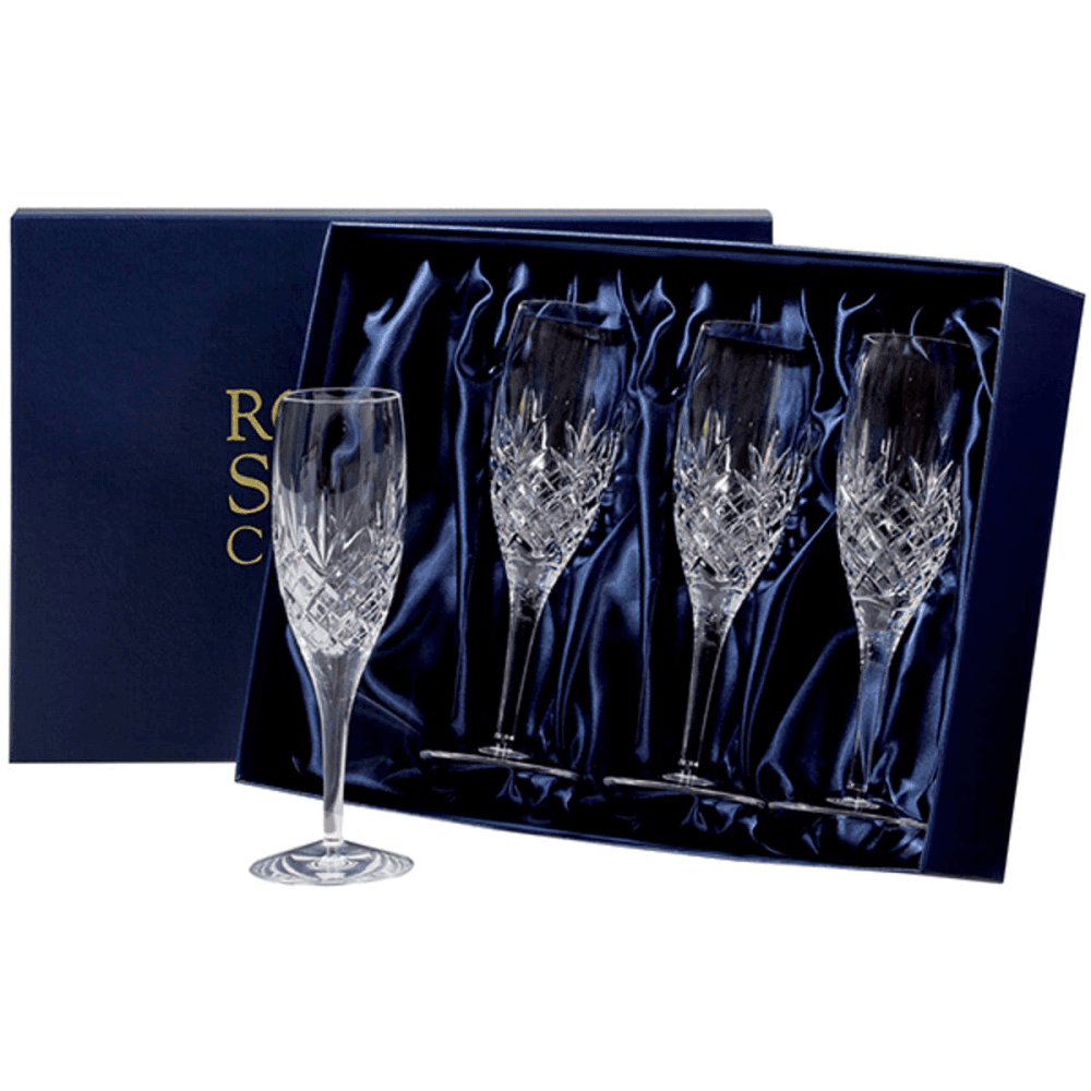 Edinburgh Set of 4 champagne flutes (new shape), 21.8cm / 18cl, Crystal