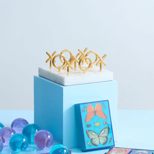 Image showing the Tic Tac Toe Set, 17 x 17cm, Brass product.