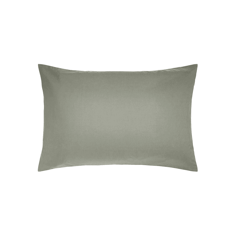Relaxed Cotton Pair of Standard Pillowcases, Moss