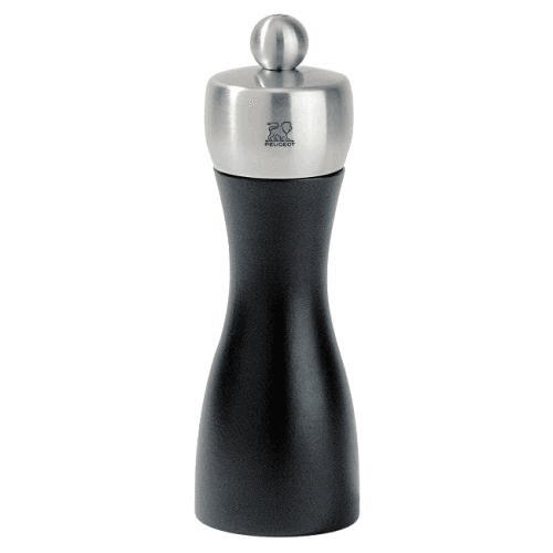 Fidji Salt mill, 15cm, Matt Black And Stainless Steel Finish