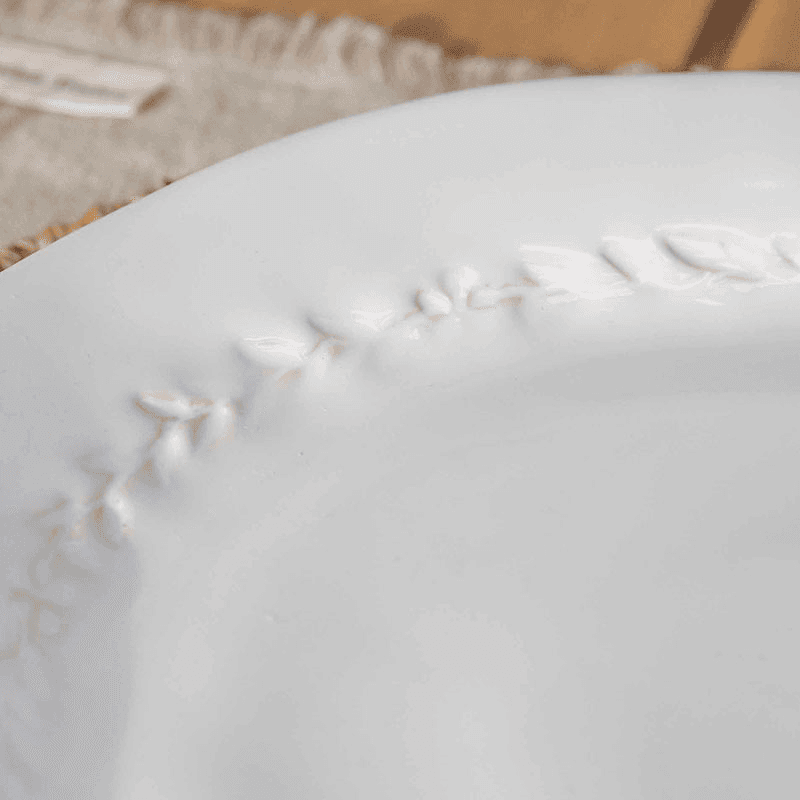 Overton Set of 4 Dinner Plates, D28cm, White