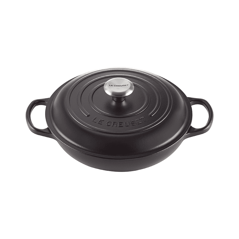 Signature Cast Iron Shallow casserole, 30cm - 3.2 litre, Satin Black