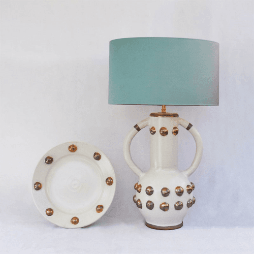 Image showing the Carnival Collection Zebedee Hand Thrown Ceramic Table Lamp Base Only, Bronze Lustre product.
