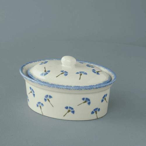 Image showing the Cornflower Oval Butter Dish, 400ml product.