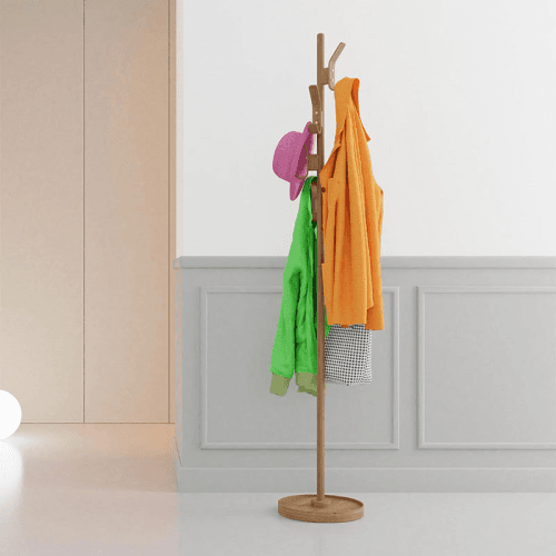 Image showing the Right Hook Coat Stand, H175cm, Oak product.