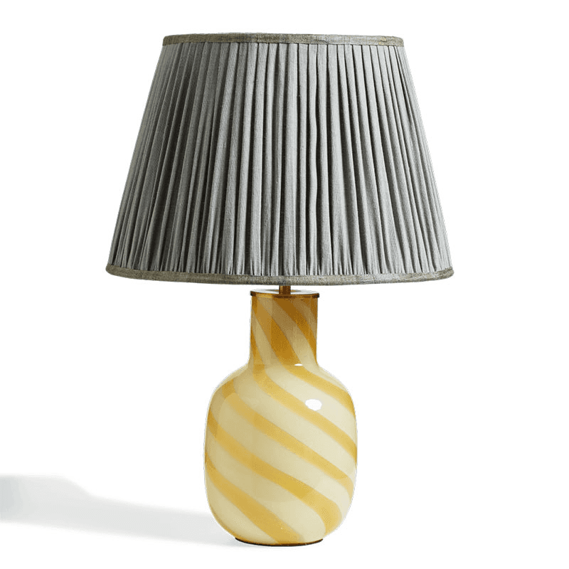 Dobson Glass Table Lamp, H43cm, Yellow