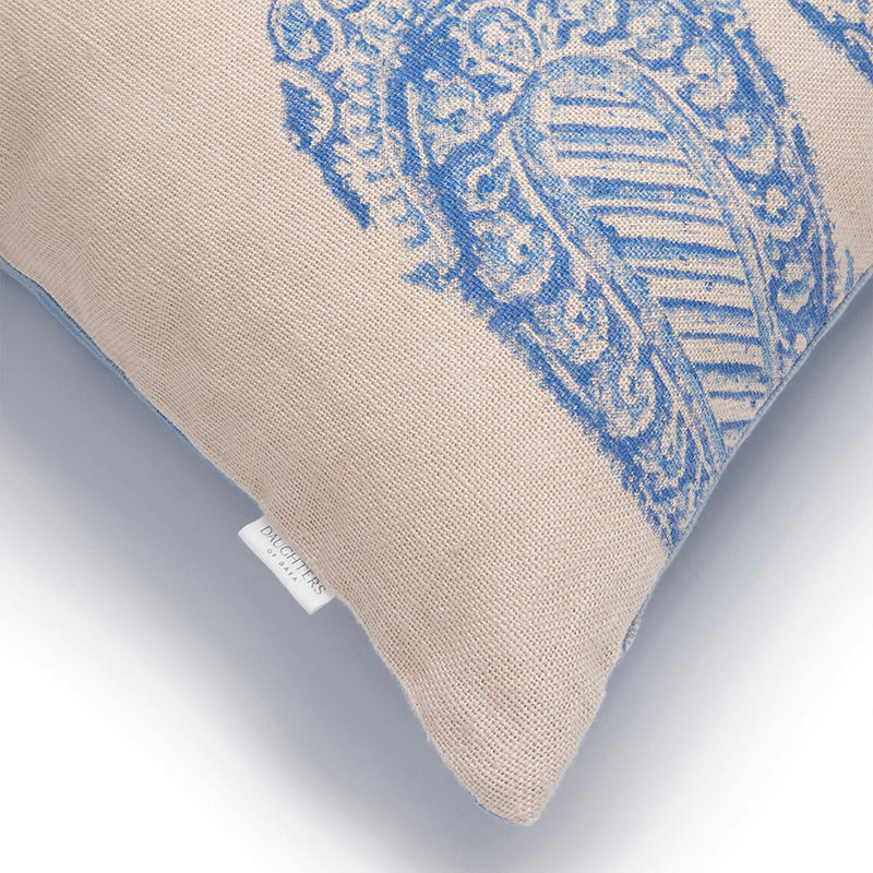 Naira Linen Cushion, 50cm x 50cm, Blue