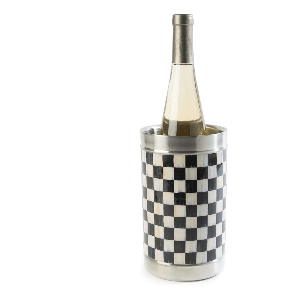 Courtly Check Wine cooler, 12cm, black & white