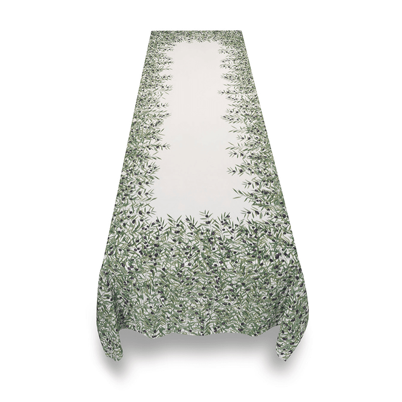 L'Olivier Tablecloth, W165 x L250cm, Green