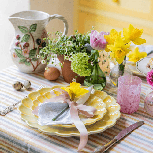 Image showing the Lido Set of 4 Dinner Plates, D29cm, Yellow product.