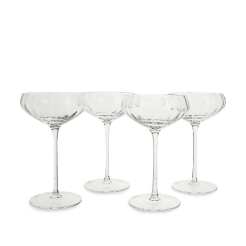 Image showing the Pembroke Set of 4 Champagne Coupes, Clear product.