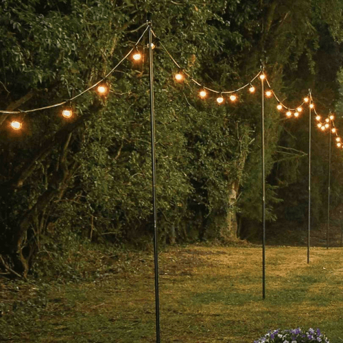 Image showing the Festoon Pole, H275cm, Black product.