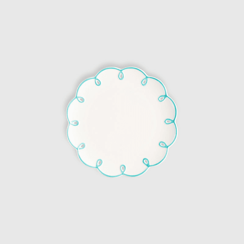 Squiggle Set of 4 Starter Plates, D19cm, Turquoise
