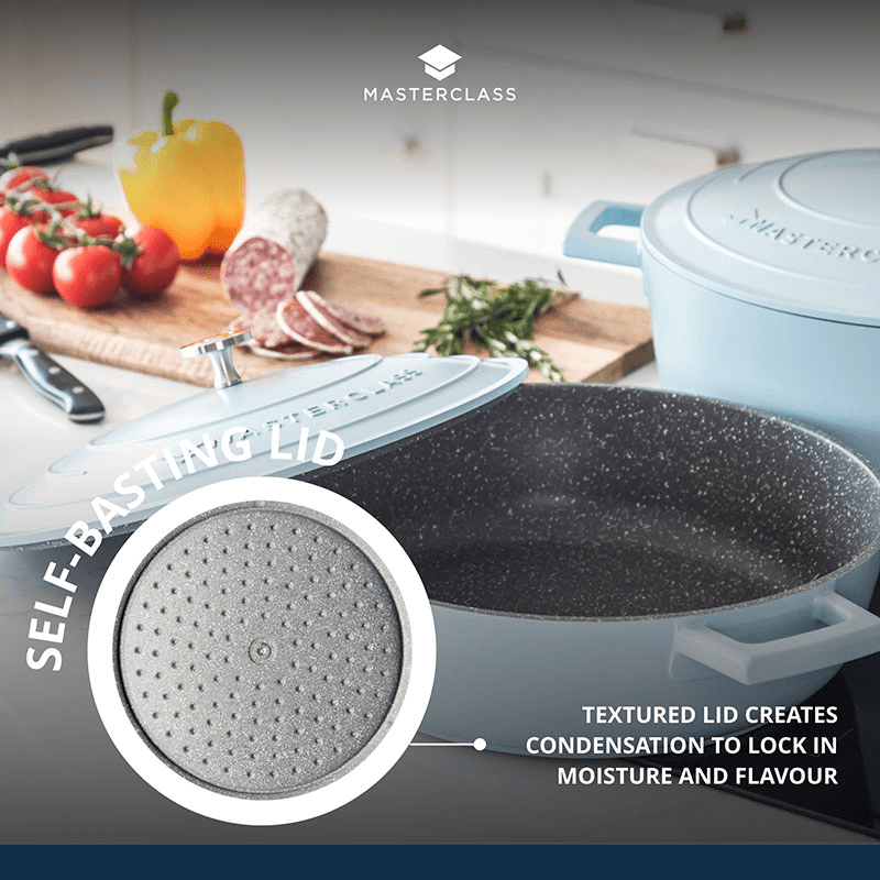 Shallow Casserole Dish, 4L, Pastel Blue