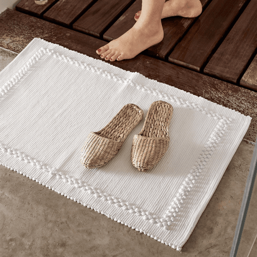 Image showing the Armande Bath Mat, 80 x 50cm, White product.