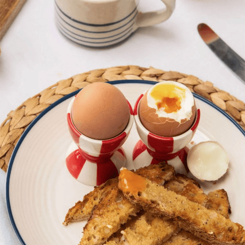 Image showing the Striped Egg Cup, Red product.