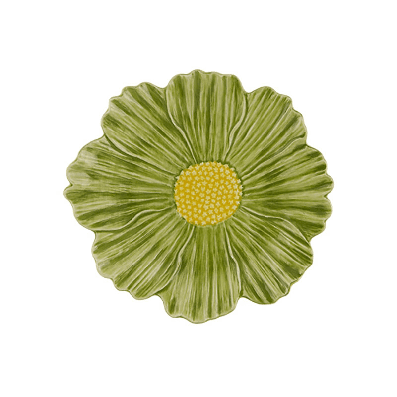 Maria Flor Cosmos Plate, D23cm, Green