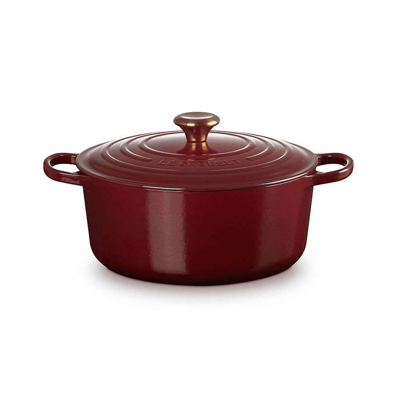 Signature Cast Iron Round Casserole, 28cm, Garnet