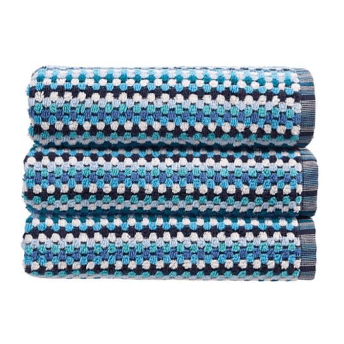 Image showing the Carnaby Stripe Bath Sheet, Blue product.