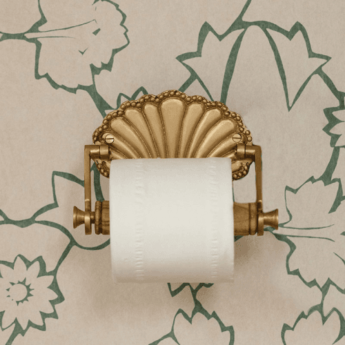 Image showing the Shell Toilet Roll Holder, Brass product.