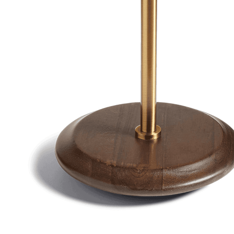 Ravindra Rattan Table Lamp with Shade, H64cm, Espresso