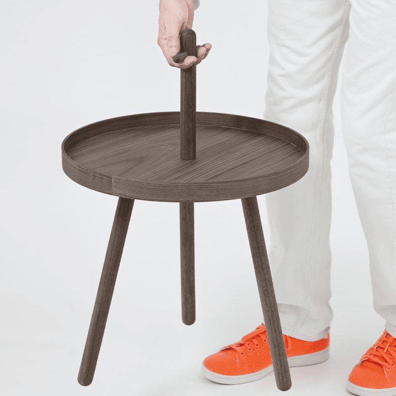Pick Me Up Side Table, H66 x W45cm, Walnut